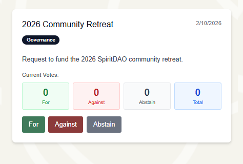 Figure 12: SpiritDAO proposal and governance process breakdown.