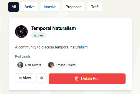 Figure 11: Visual example of SpiritDAO Pods — small independent working groups.